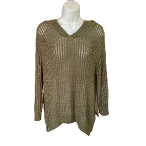 Aust silk hooded pullover sweater. L